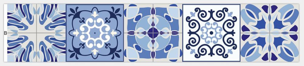 10/15/20/30cm Blau Streifen Fliesen Zauberstab Aufkleber Schlecht Küche Glas Fenster Heimat Dekor Tapete schälen & Stock Vinyl Kunst Wandbild: MZ024  B / 30cmX150cmX1pc