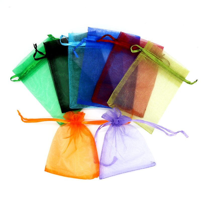 Fabrik 20pc/ parti taske smykker emballage organza taske fødselsdagsfest indretning bryllup jul 20 x 30cm snoreposer