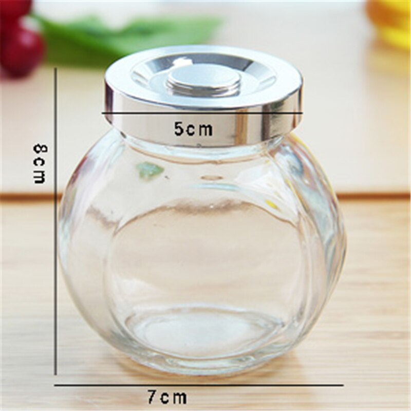 Petite bouteille en verre Transparent de 100ml, avec bouchon et grande ouverture, pour Pudding, lait acide, haute température, 1 pièce: Sealed storage tanks