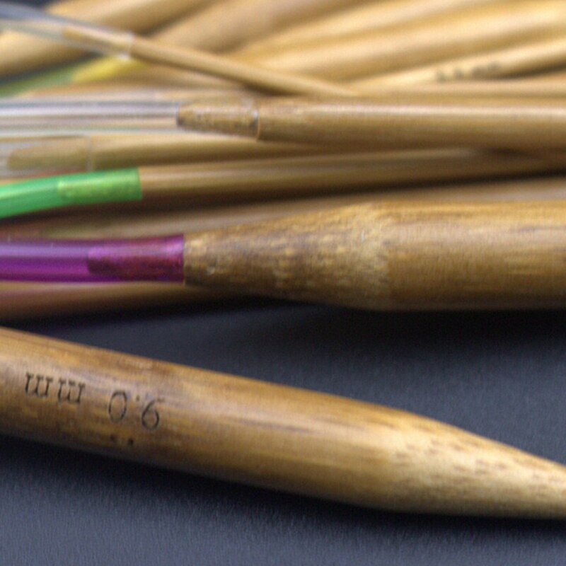 Kleur Breien Buis 18 Modellen/Set Van Bamboe Ronde Haak Naald 40cm 60cm 80cm 100cm 120cm Lengte