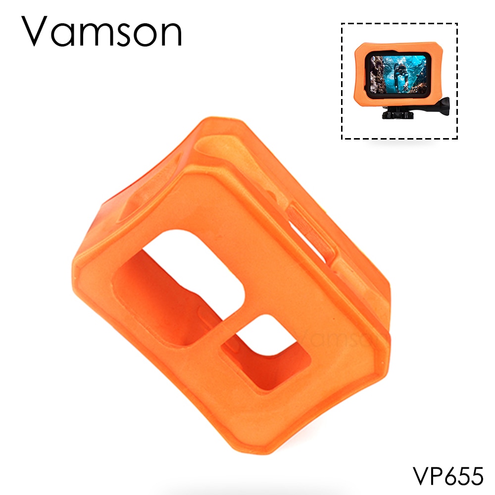 Vamson Beschermhoes Drijvende Frame Voor Gopro Hero 8 Zwart Anti-Val Beschermende Shell Orangeshell VP655