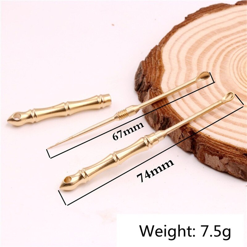 Draagbare Oor Pick Tandenstoker Combinatie Fruit Vork Camping Tool Tandenstoker Houder Oral Care Tool Multifunctionele Eou Thuis