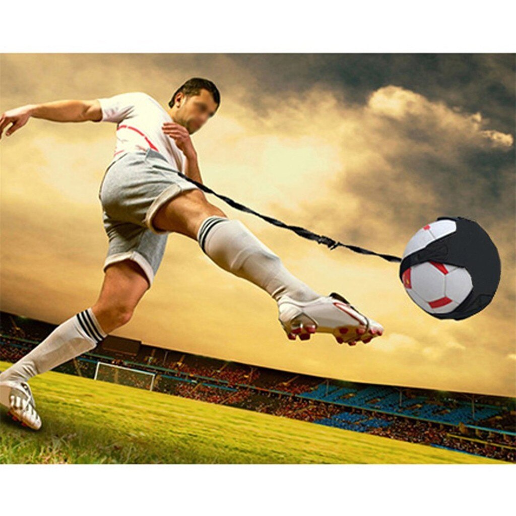 Control Skills Kick Ball Football Strap Training Aid Durable Elastic Returner Practice Hand-free Soccer Trainer Belt#40