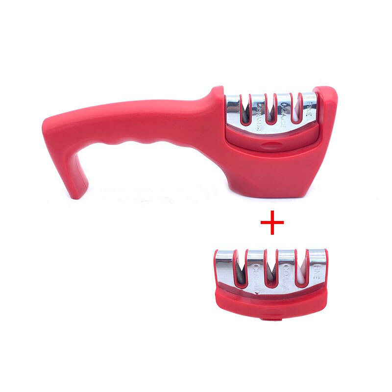 casa affilacoltelli a 3 stadi affilacoltelli in ceramica per affilare utensili da cucina accessorio per coltelli con base antiscivolo coltelli da rettifica: C  3