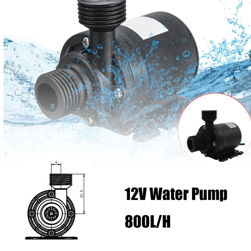 Pompe Fontaine Solaire Pompe à Eau Submersible DC 12V 800L/H - Pour Fontaine, Aquarium Et Circulation Solaire Pompe Sans Balais Fontaine