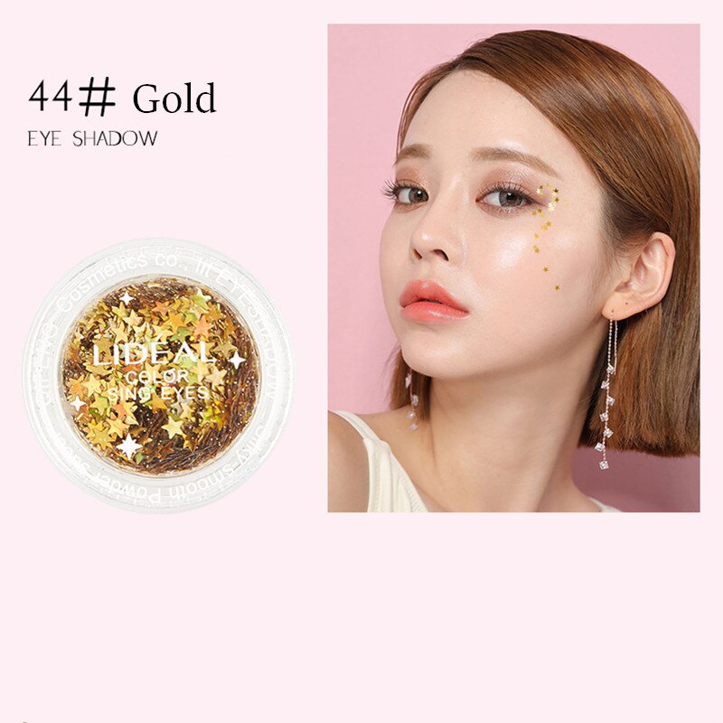 Flerfärgad diamant glitter ögonmakeup kind nagelkonst dekoration paljetter hud highlighter ansikte festival smink kosmetika tslm 1