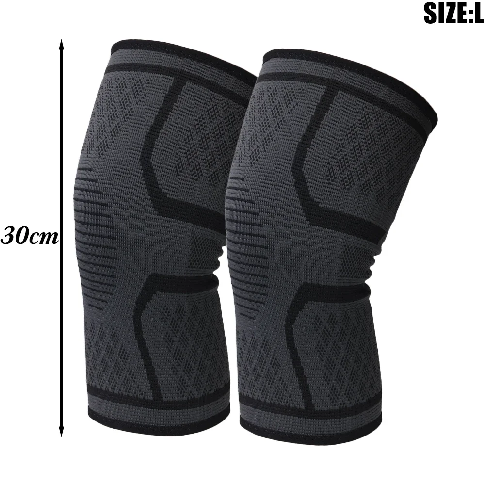 Kniebandage, Knie-Kompressionsmanschette für Knieschmerzen, Laufen, Gewichtheben, Kniebandagen, Unterstützung, atmungsaktiv, für Arthritis, Sport, Fitnessstudio: Schwarz
