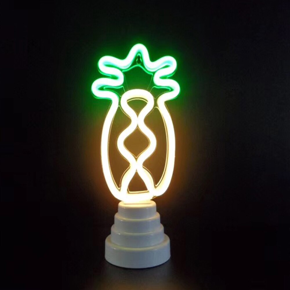 Lampe de Table colorée en forme d'ananas, lumière murale néon LED, décoration de Table, pour la maison, fête d'anniversaire: Pineapple