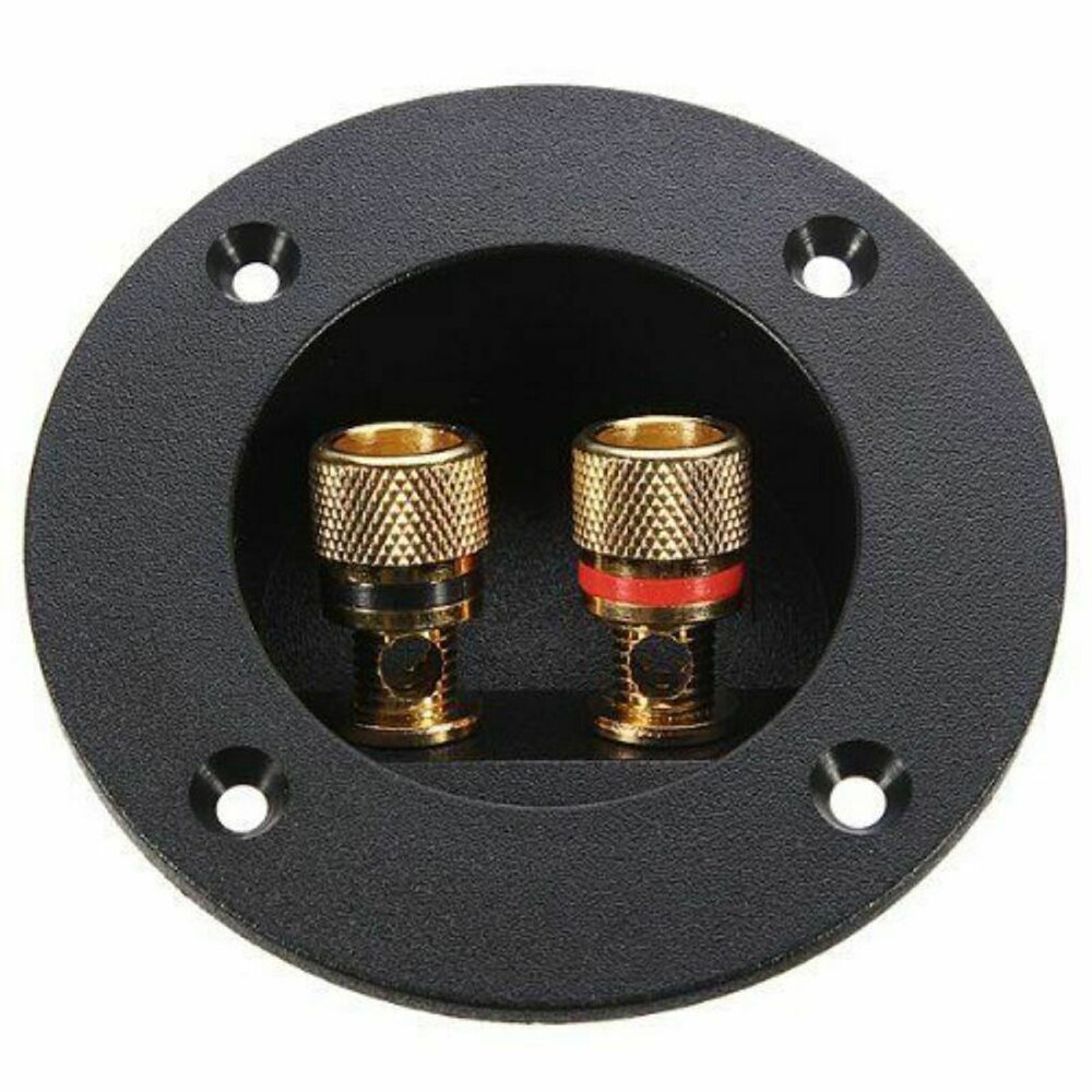 2Pcs/set Subwoofer Speaker Box Terminal Round Cup Connector For 4mm Banana Plugs
