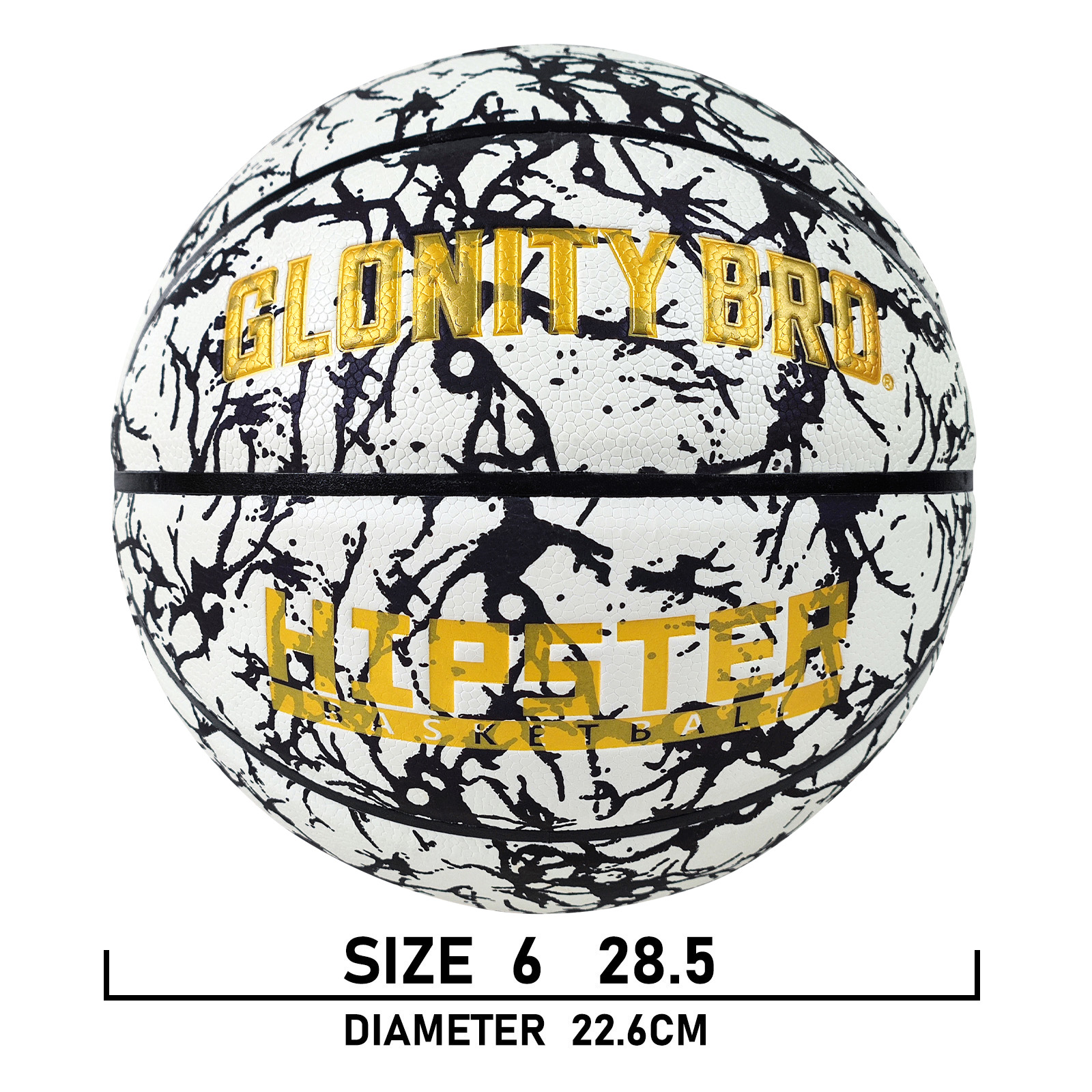 Uso nocturno Baloncesto brillante Tamaño 7 Balón luminoso de calle interior al aire libre Pelotas noctilucentes de cuero suave de PU resistentes al desgaste Blanco: YELLOW