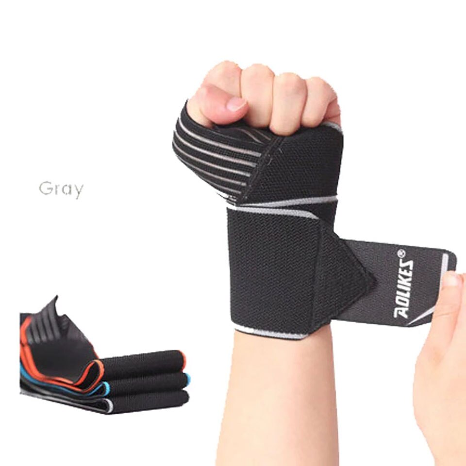 AOLIKES 1PCS Fitness Elastic Wristband Adjustable Sports Wrist Support Weight Lifting Support Band Open Wrist Rest