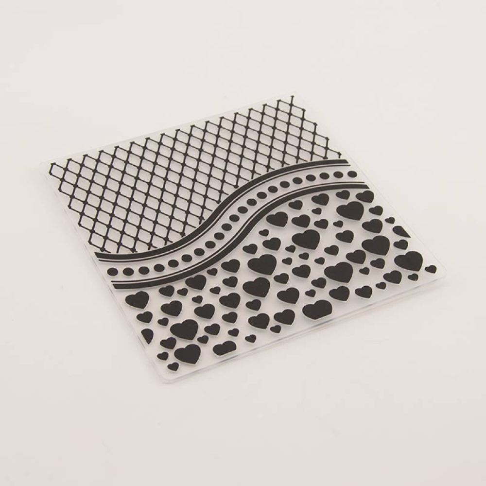 Love Heart Diamond Embossing Folders Plastic Scrapbooking For DIY Scrapbook Album Card Decorating Tool Crafts Card Paper Making