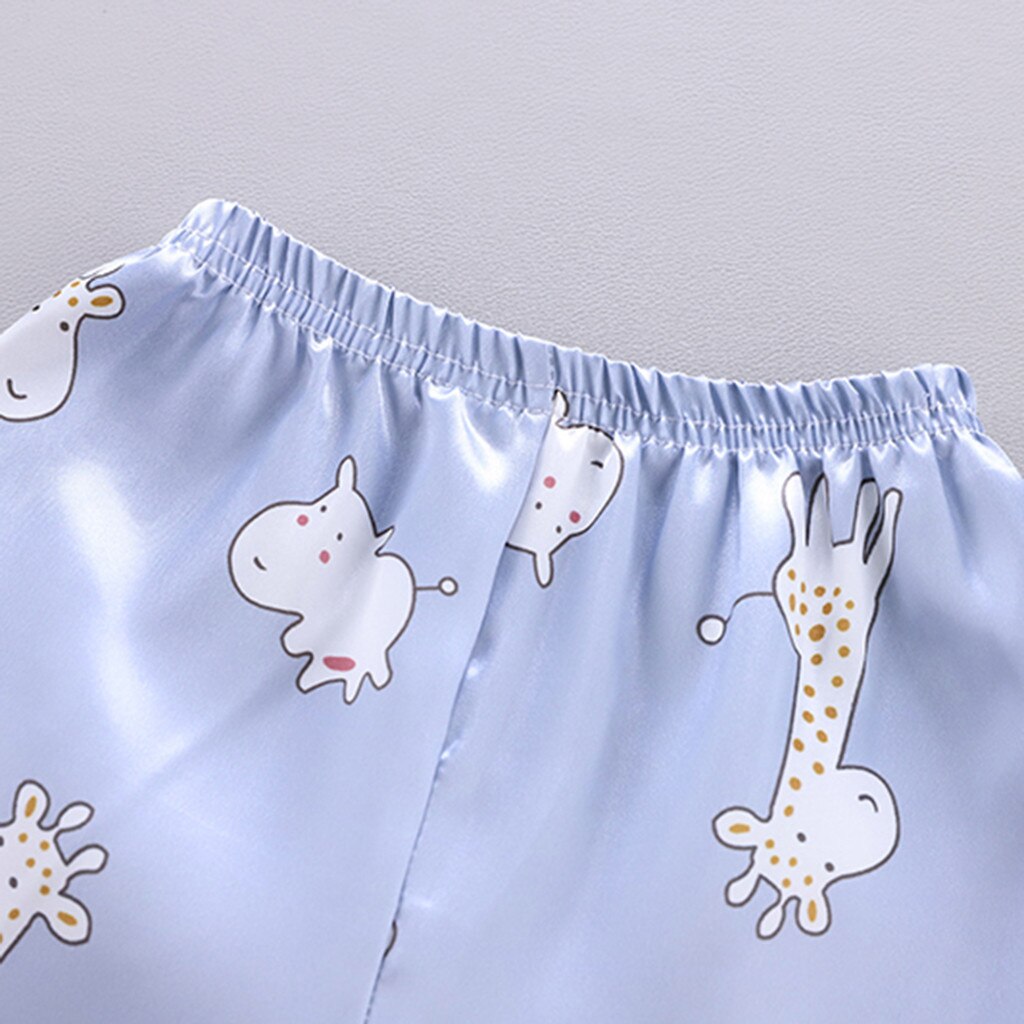 kids pajamas girl boy pajamas Short Sleeve Cartoon Tops+Pants Pajamas Sleepwear girls pajamas set pijama masculino infantil t5