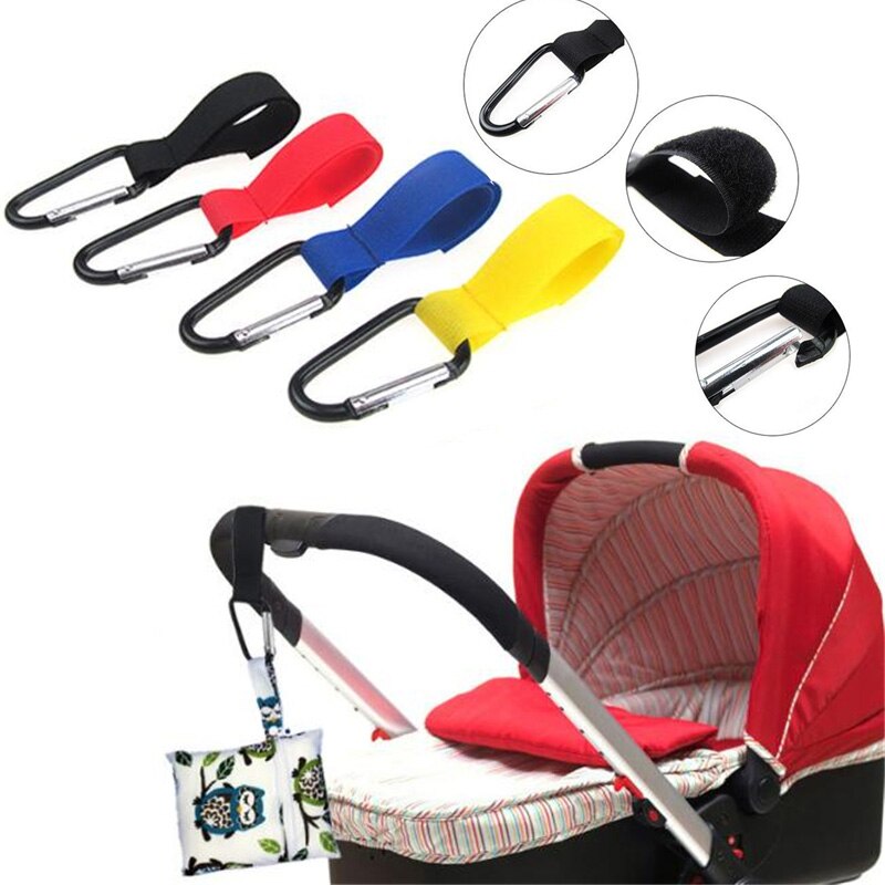 Handige boodschappentas metalen clip kinderwagenaccessoires kinderwagenhaken rolstoel kinderwagen autohanger ophangriem