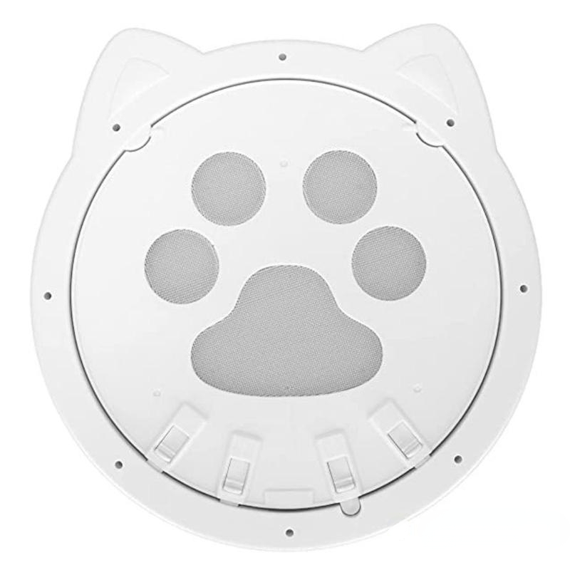 Puerta con pantalla para mascotas, puerta magnética con cierre automático para perros y gatos pequeños con función de bloqueo para puerta, ventana y porche: Blanco