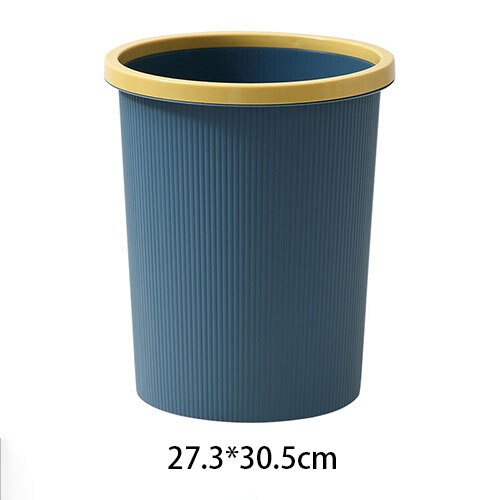 Poubelle en plastique grande cuisine salle de bains bureau, corbeille pour toilettes salon sans couvercle: 4