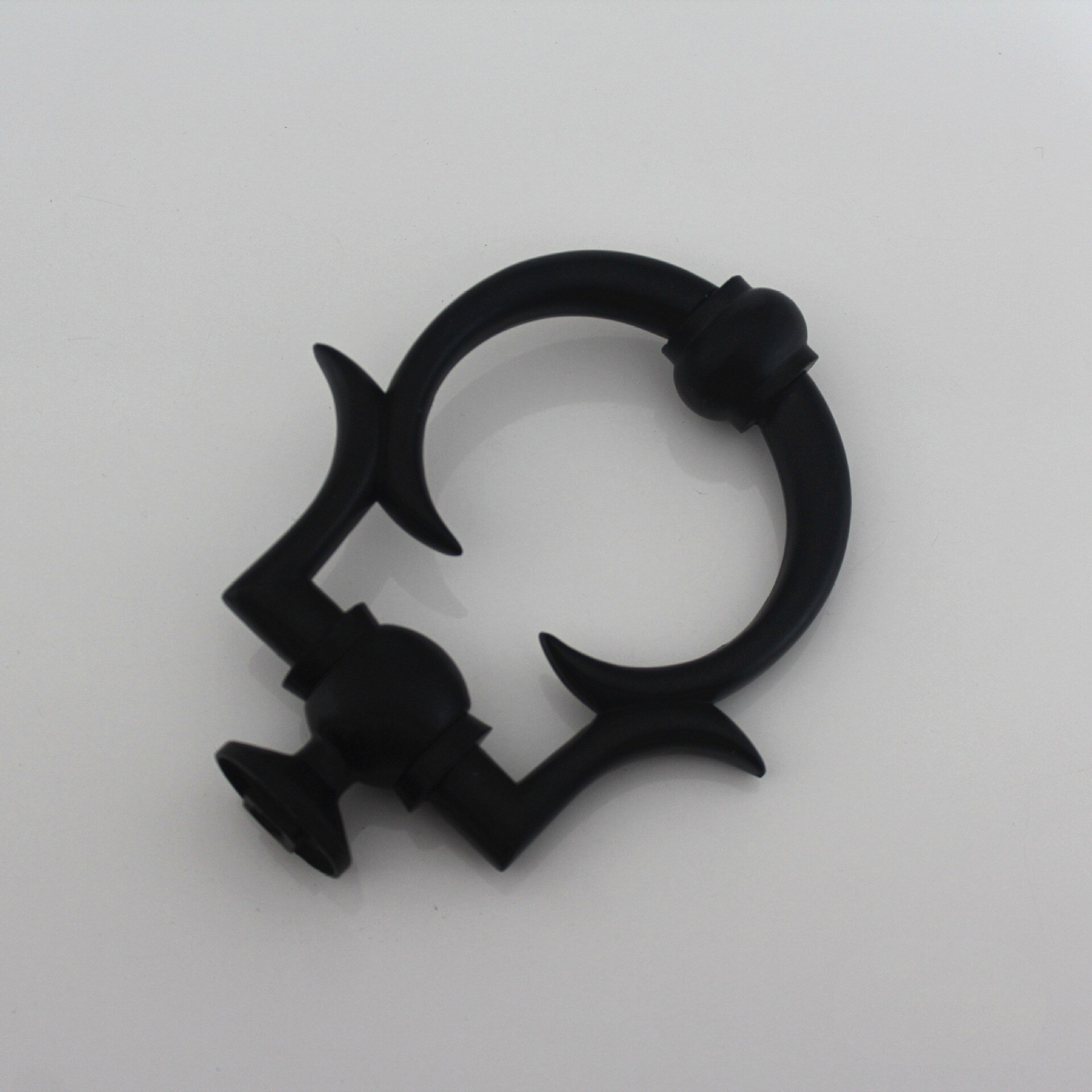 Europese Eenvoudige Klopper Gun Zwart-Goud/Zilver/Zwart Luxe Klopper Zinklegering Klop Ring Deurklopper Meubels handvat Hardware: Dumb black