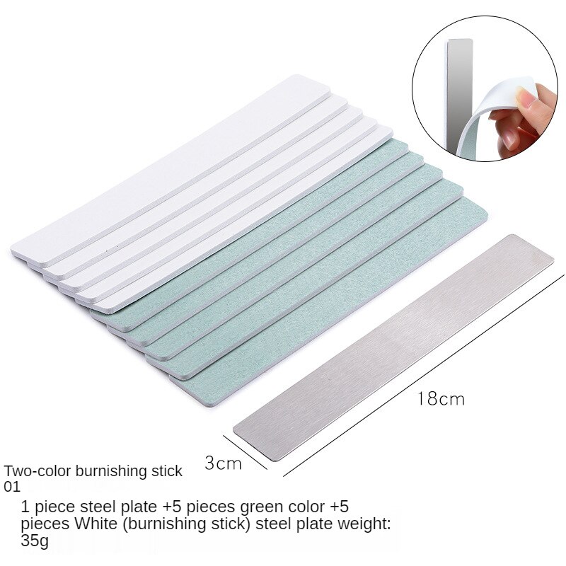 Lames de polissage pour manucure, bandes de frottement pour tailler et polir les ongles, outil pour Nail Art, patchs de gommage,: 01