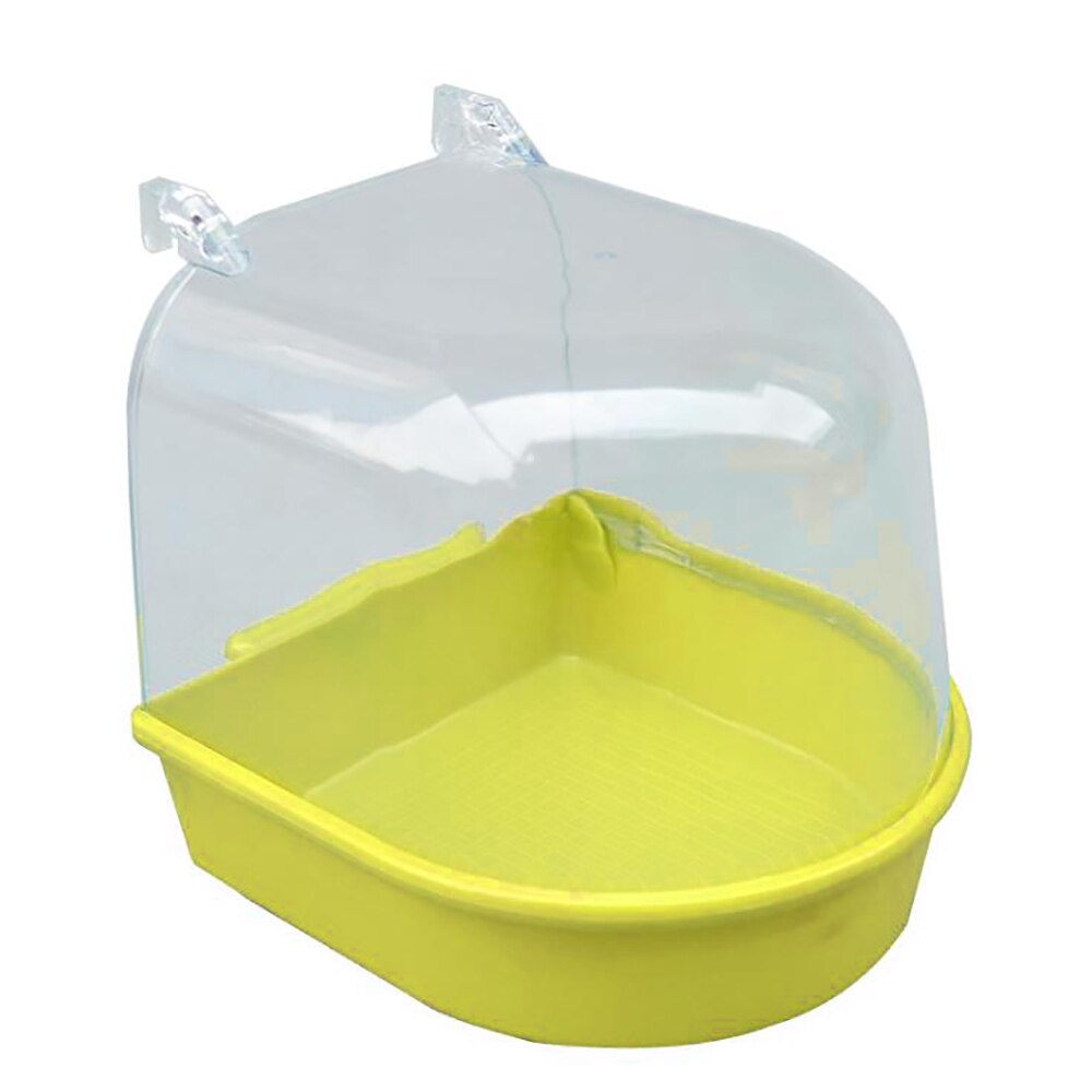 Burmonterad liten fågel papegoja undulat husdjur runda handfat dusch badkar kit papegoja fågel badkar papegoja badförnödenheter 1pc: Gul