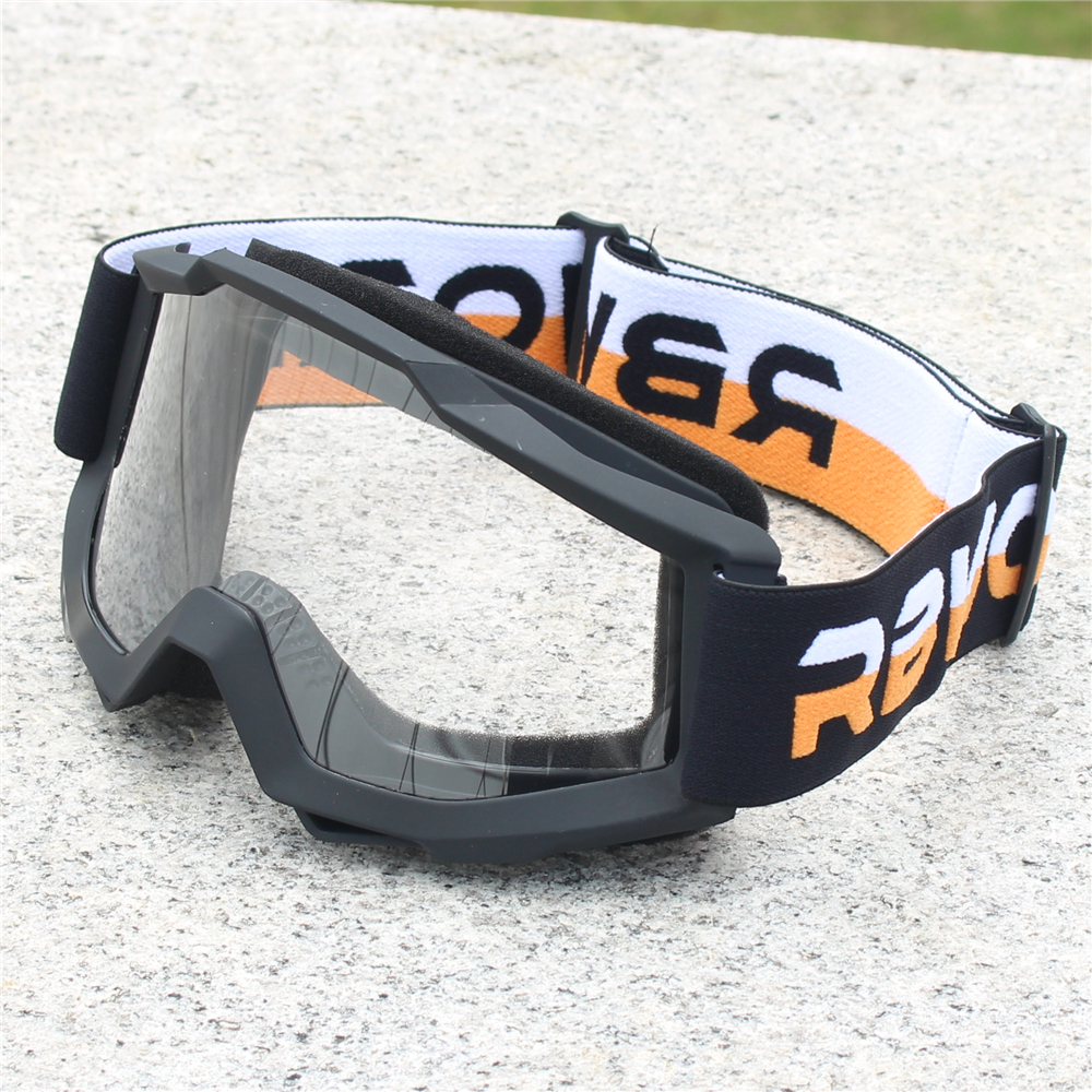Gafas de sol para motocicleta para hombre, protección de seguridad para Motocross MX, casco de visión nocturna, gafas de conducción vintage, gafas retro para moto: Negro