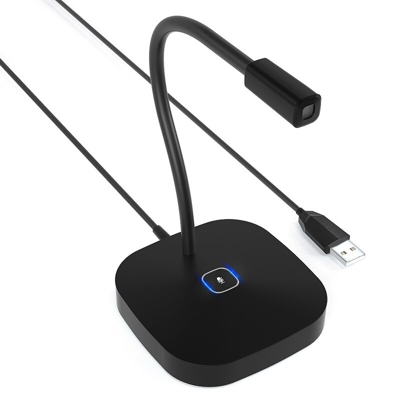 USB Microphone 360 ​​° Sound Collection Press Switch for PC/Windows