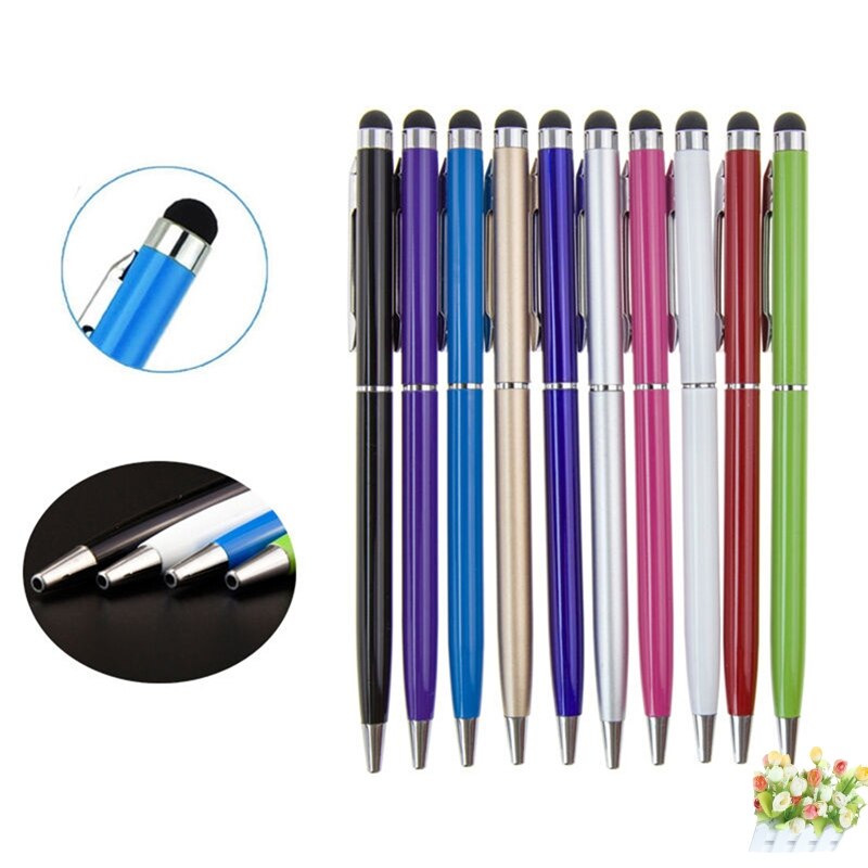 2 in 1 Mini for Laptop Built-in Ballpoint Pen Metal Capacitive Touch Pen Stylus Screen For Phone Tablet