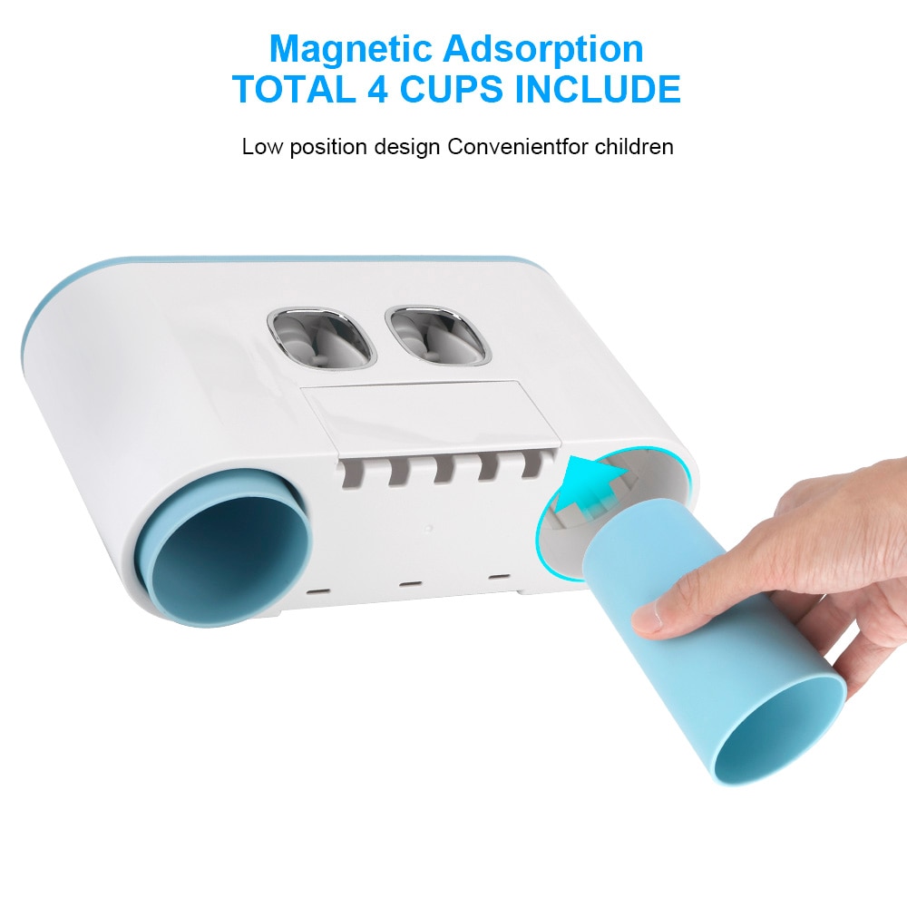 Toothbrush Holder Wall Mounted Automatic Toothpaste Dispenser Toothbrush Toothpaste Cup Storage Toothpaste Squeezers