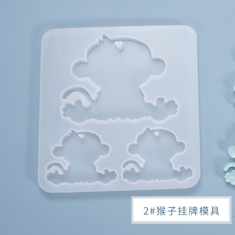 DIY Listing Pendant Resin Mold Handmade Keychain Crystal Epoxy Mold Pendant Ornament Silicone Mold For Resin: 05