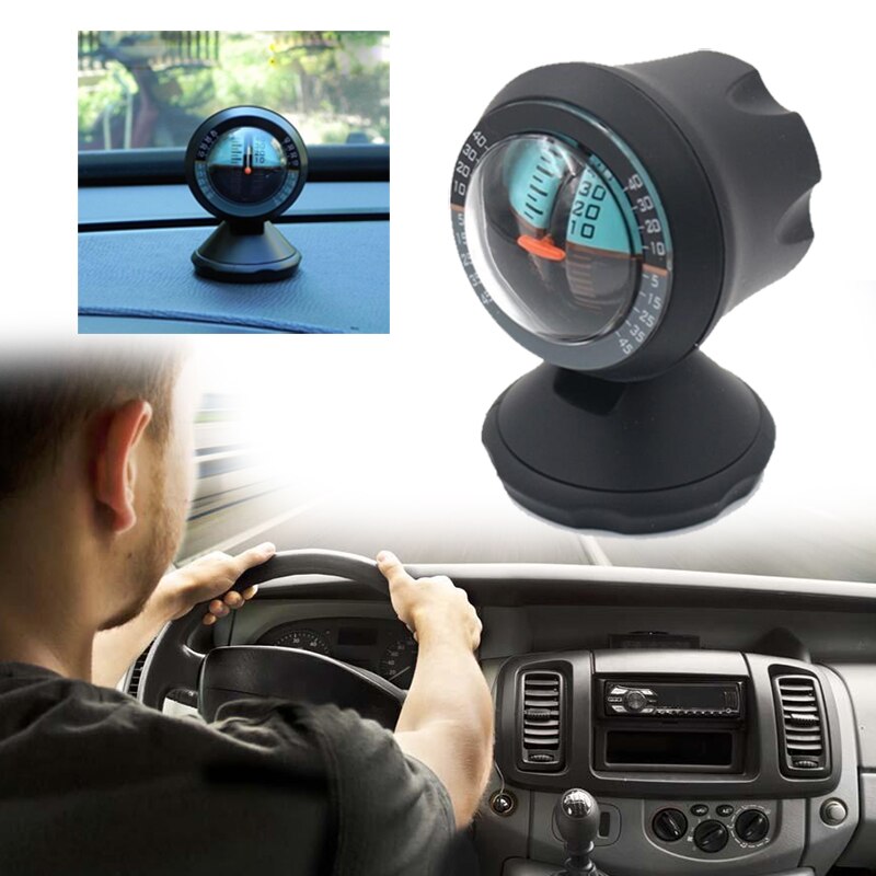 Auto busje zwart abs hoek helling kantelindicator niveau balansmeter meetinstrument