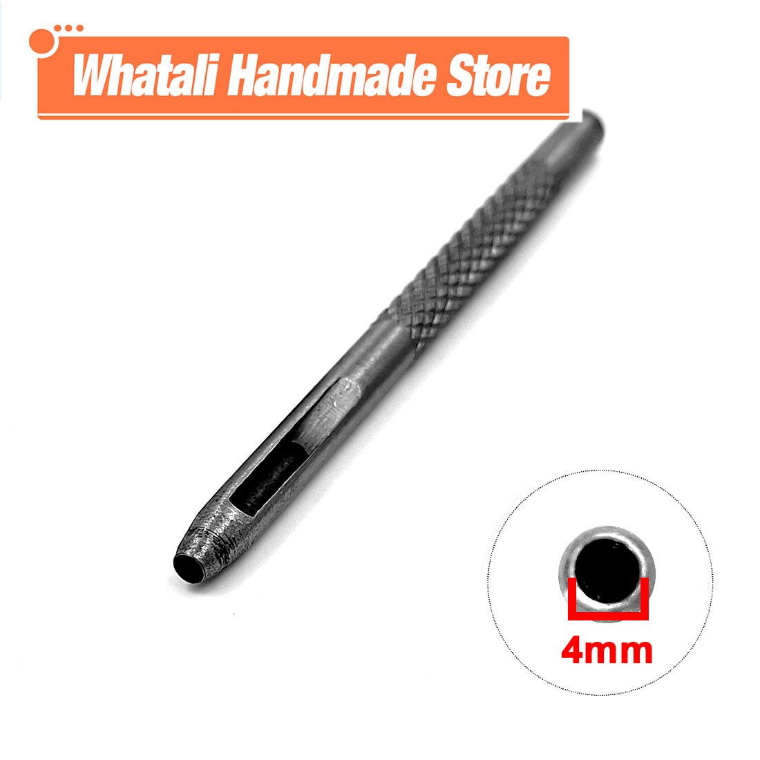 200Pcs 4Mm Gat Metalen Oogjes Grommets Met Wasmachine Punch Set Tool Diy Kleding Schoenen Riem Cap Tags leathercraft Accessoires: 1pcs Hollow Punch