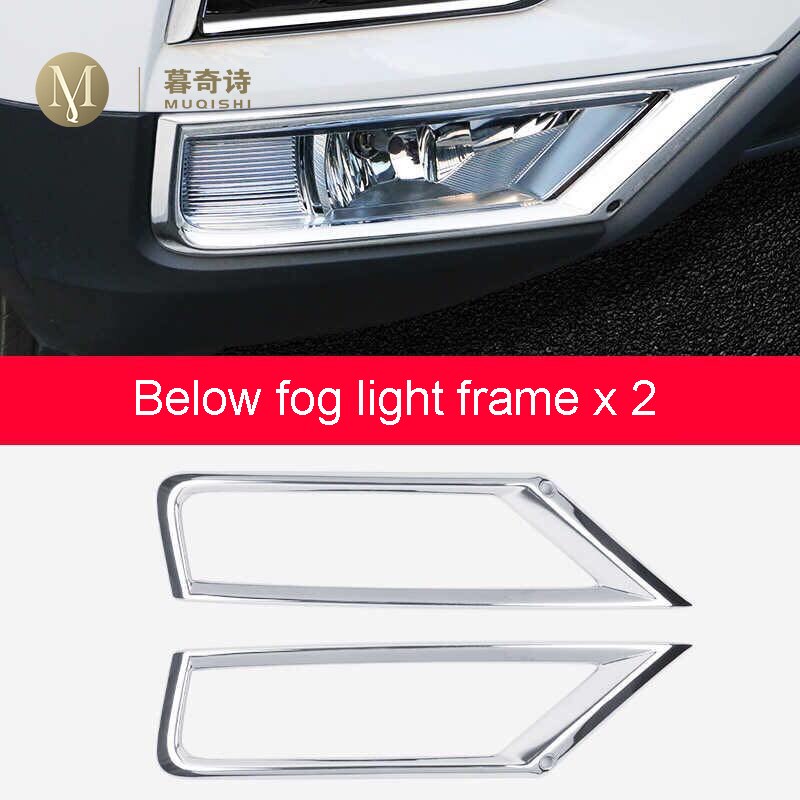 Bil-styling tiguan til volkswagen tiguan 2 mk2 front grill tågelygter lamper stel trim klistermærker dæksel tilbehør: Under 2 stk