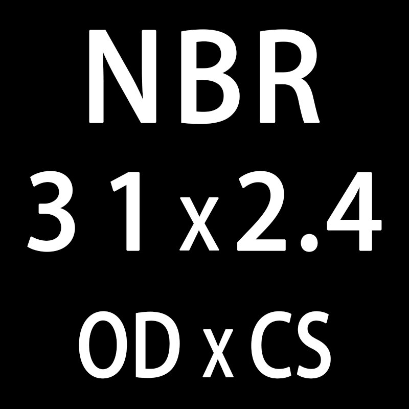 20 teile/los Gummi Ring Schwarz NBR Abdichtung O-Ring 2,4mm Dicke OD31/32/33/34 /35/36/37/38/40mm O Ring Dichtung Dichtung Öl Ring Unterlegscheibe: OD31mm