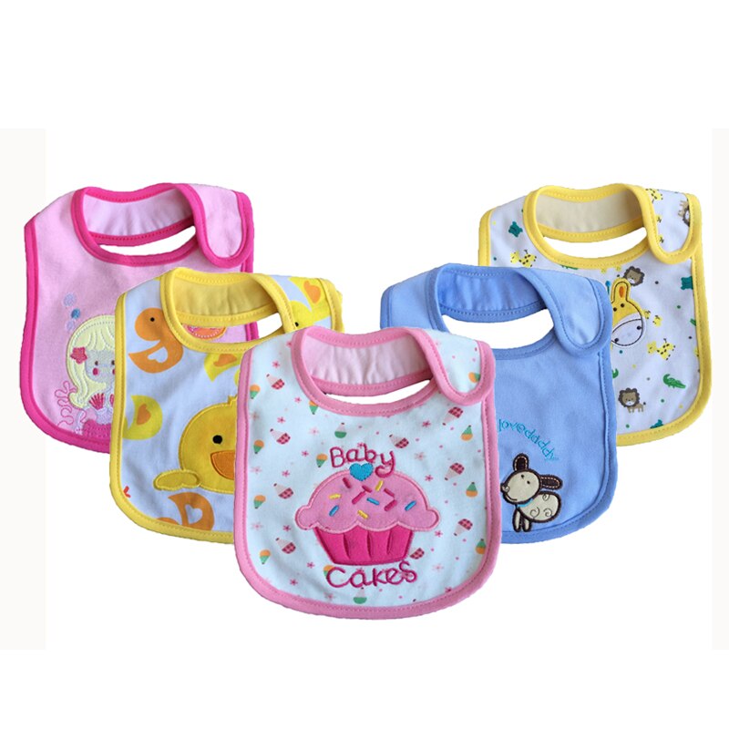 3 Stk/partij Baby Bibspattern Peuter Waterdicht Speeksel Handdoek Katoen Fit 0-3 Y