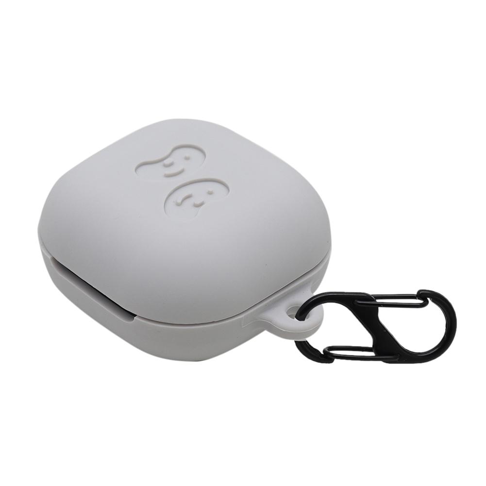 Siliconen hoesje voor galaxy buds live koptelefoonhoesje bluetooth koptelefoonhoesje headset beschermhoesje met haakje: Grijs