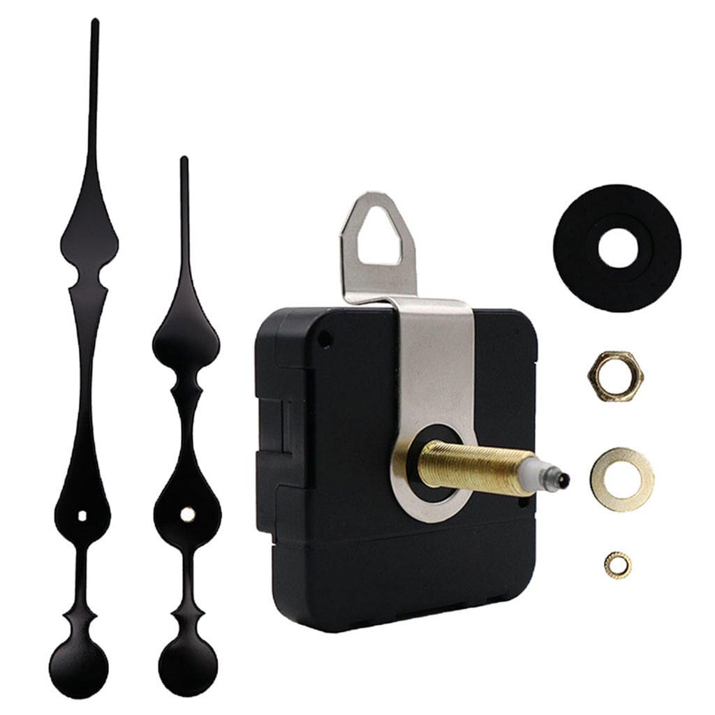 Quartz DIY Wall Clock Movement Wall Mounted Clock Movement Mechanism Silent Sweep Quartz with 2 Long Hands Kit