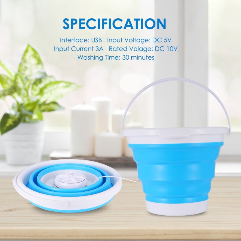 Laundry Portable Mini Turbo Washing Machine With Foldable Usb Powered Laundry Washer Folding Laundry Tub Washing Machine