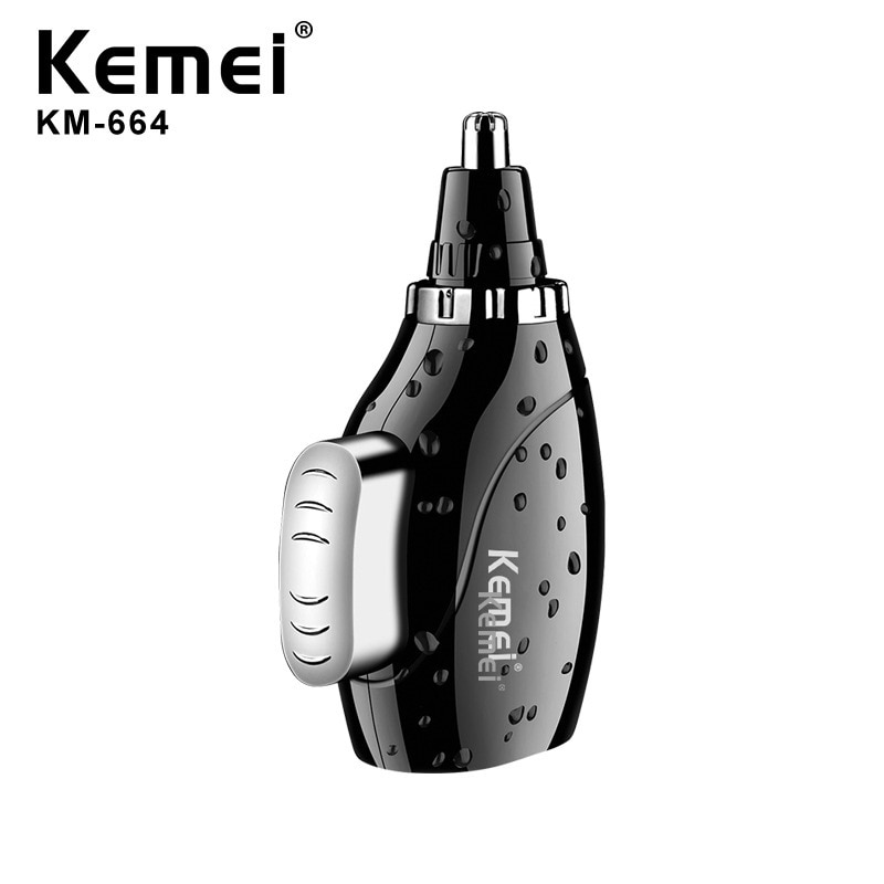Kemei øre næse hår trimmer enhed km -664 håndbetjent næse hår enhed manuel strøm vandtæt uden elektricitet