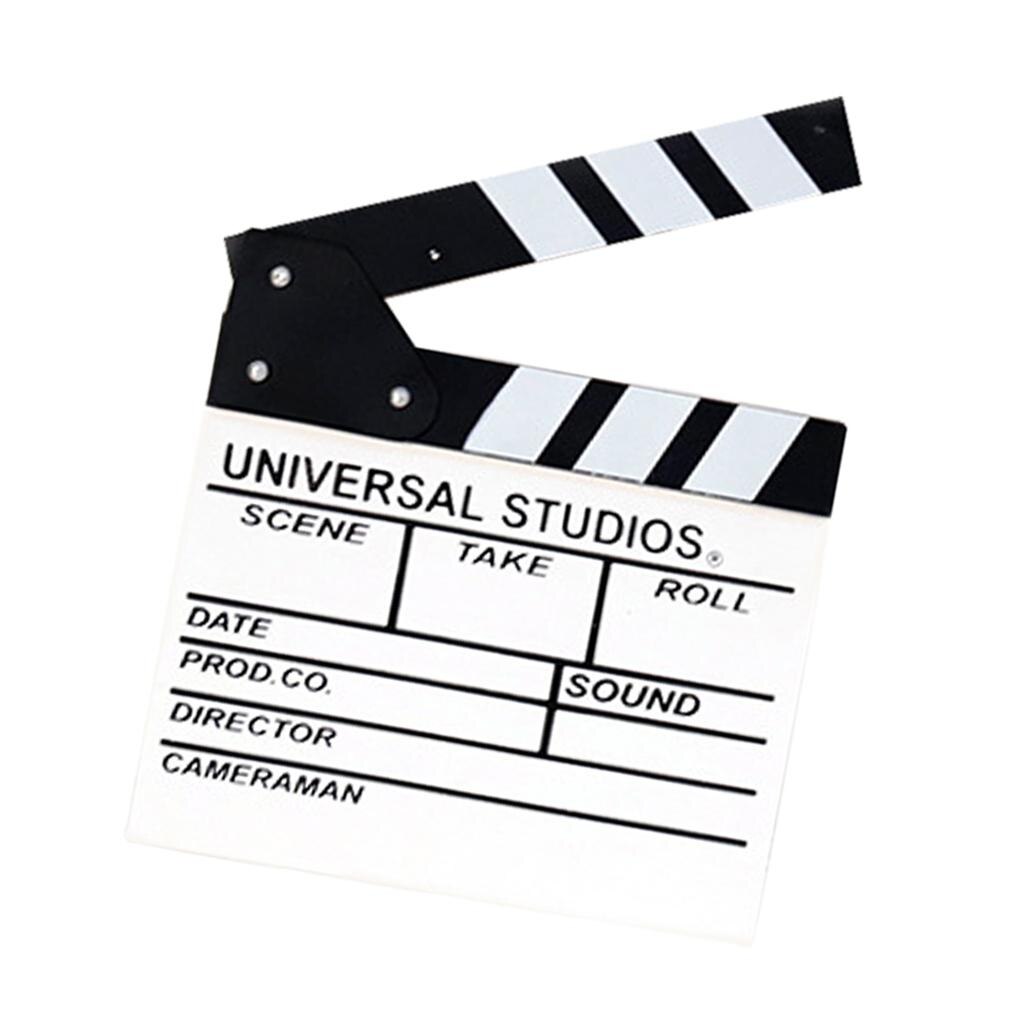 Biały drewniany film klaskać deska film grzechotka deska ozdoby imprezowe rekwizyty sceniczne