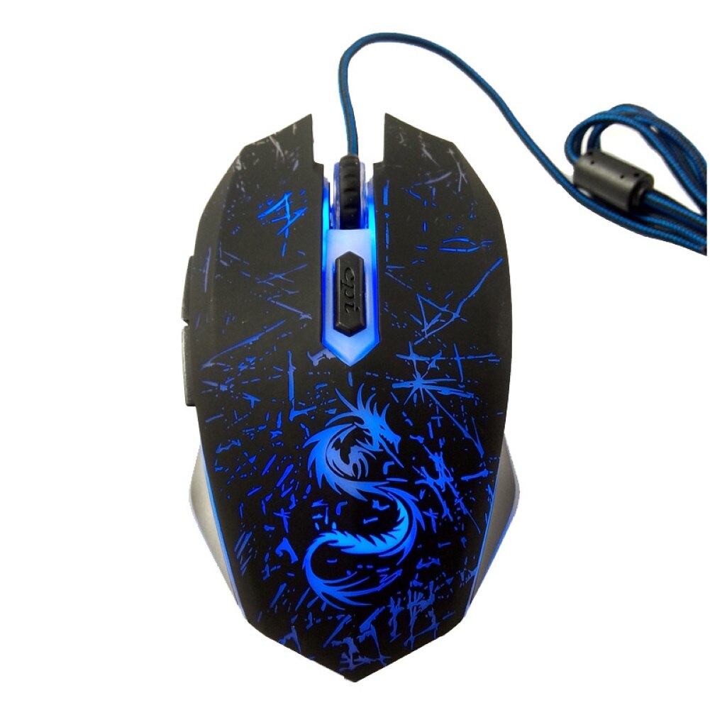 Ratón para juegos colorido retroiluminado ergonómico 6 botones Ratón de juegos con cable USB ratones para PC ordenador portátil Gamer doméstico