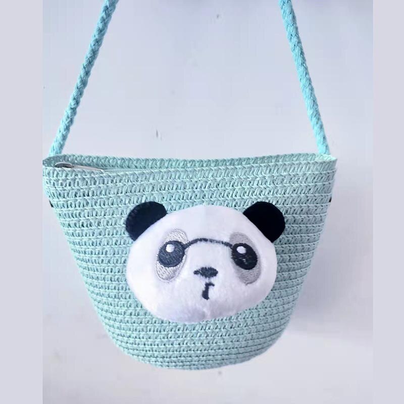 10 Kleuren Kinderen Meisjes Schoudertas Leuke Panda Stro Messenger Bag Kids Sleutels Portemonnee Schattige Prinses Mini Handtas: 3