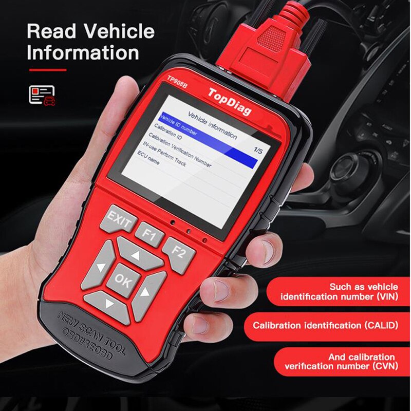 1pc Original JDiag JD908B OBD2 Scanner Tool + 12V Battery Tester