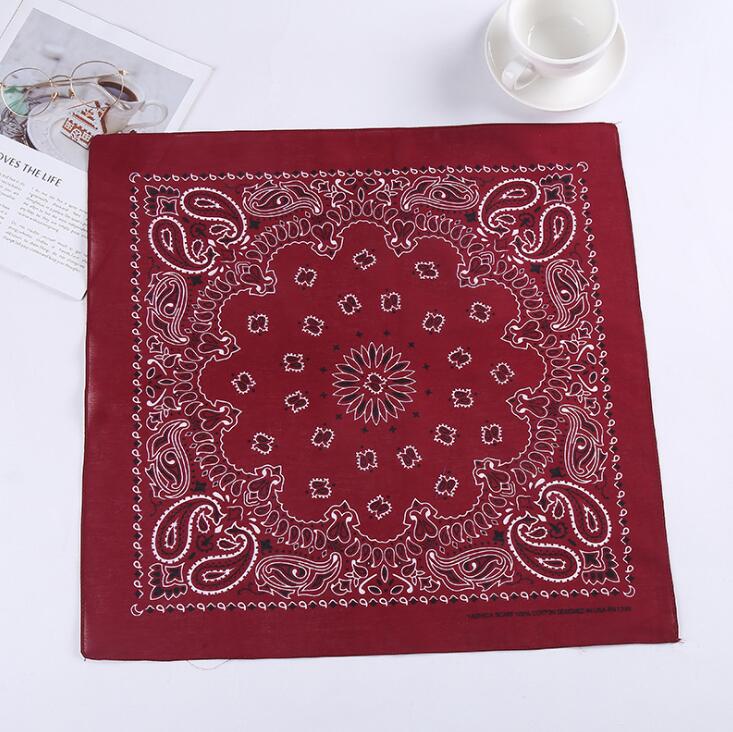 Bohemia Print Bandana Hair Bands for Girls Women Headband Scarf Face Mask Cross TurbanBandanas Headwear 55cmX55cm Hair Headwrap