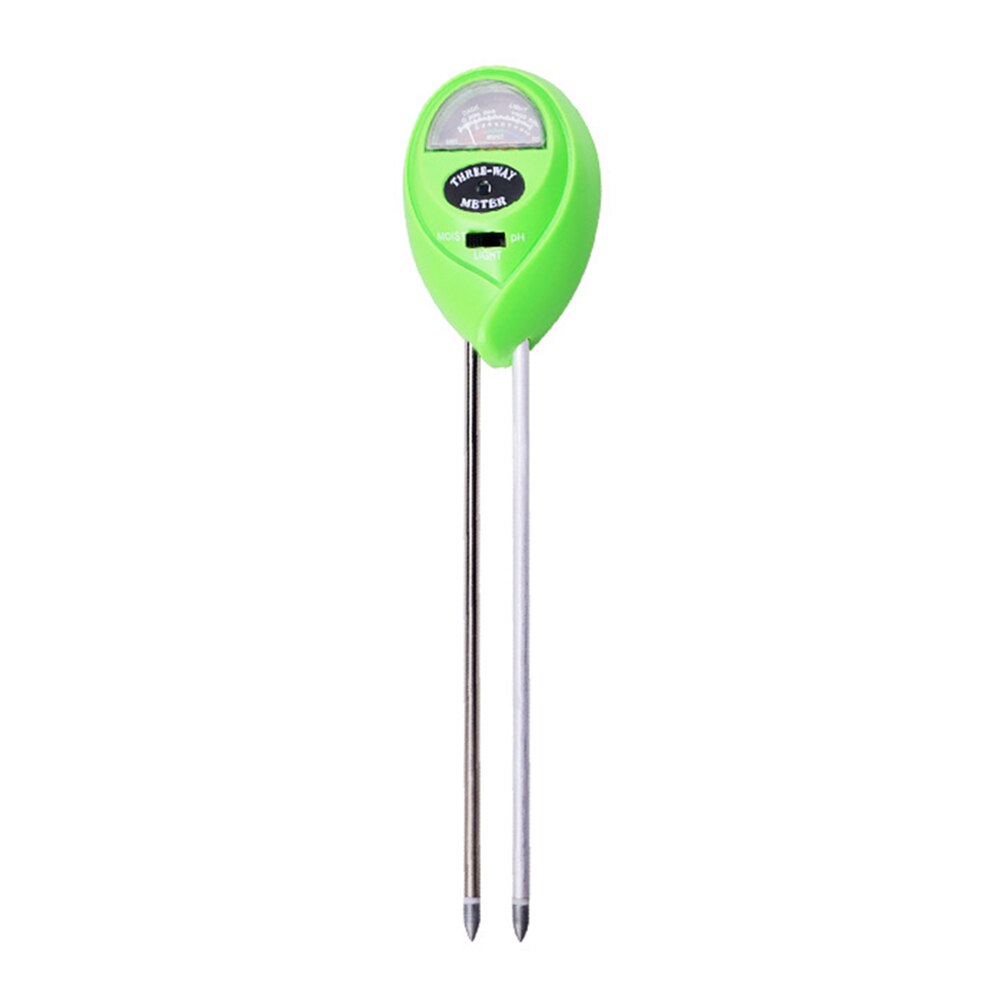 3 in 1 Soil Ph Meter Soil Tester PH Moisture Meter Temperature Sunlight Intensity Measurement Analysis Temperature Sunlight Test: Green