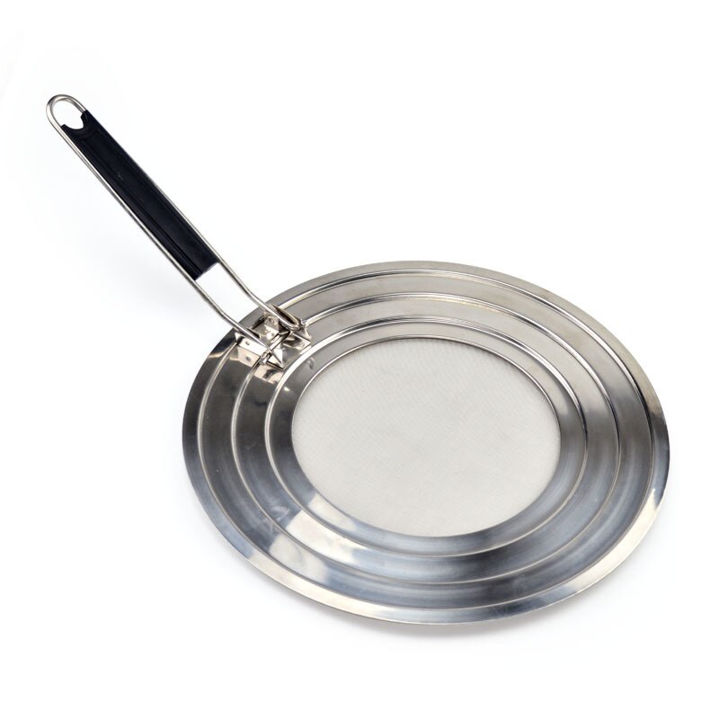Tapa de sartén para freír, tapa de cacerola, rejilla de aceite, Red de salpicaduras, tapa de wok transparente de acero inoxidable, sartén, sartén, utensilios de cocina