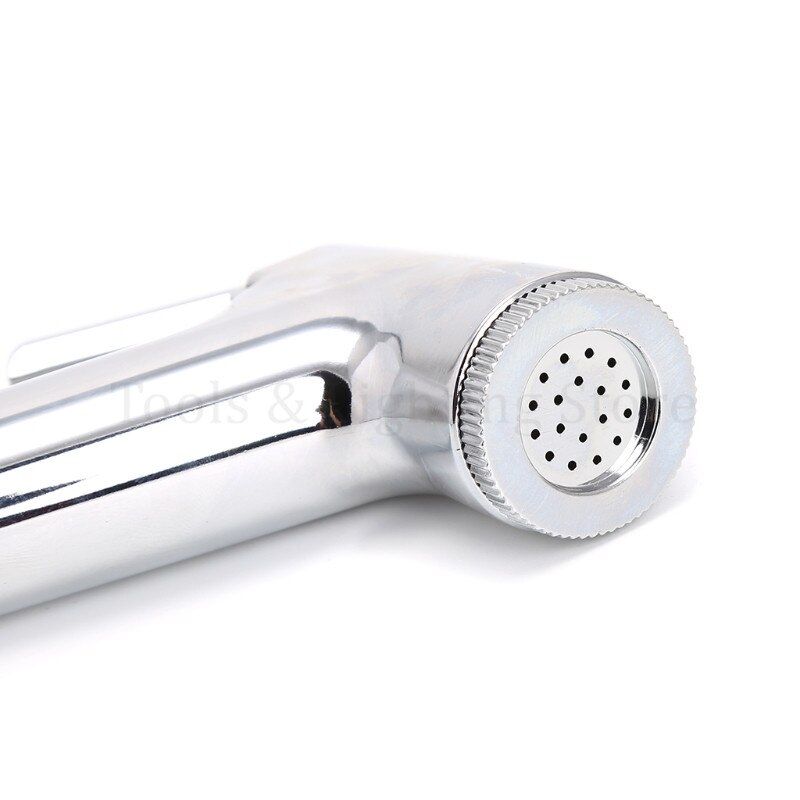 Håndholdt brusehoved douche toilet bidet spray vask jet shattaf med fjeder slange