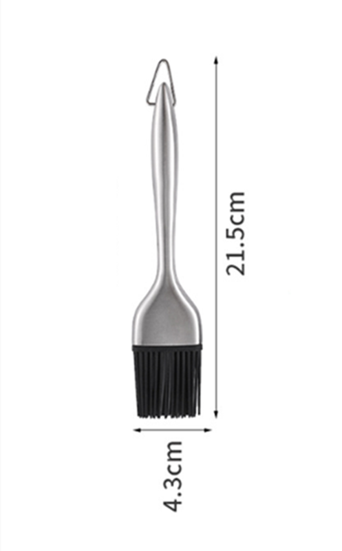 BBQ Tongs Basting Brush Set Silicone Oil Brush Kitchen BBQ Grill Food Meat Tongs Barbecue Tongs Oil Sauce Brush BBQ Tools: 21.5CM