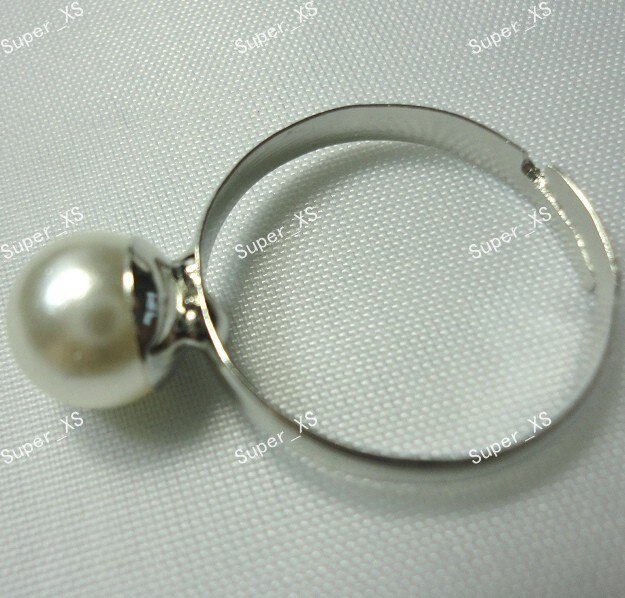 50 stücke Neue Ganze Schmuck Masse Verlost Perle Silber Überzogene Ringe Für Frauen Schmuck LR522 Freies