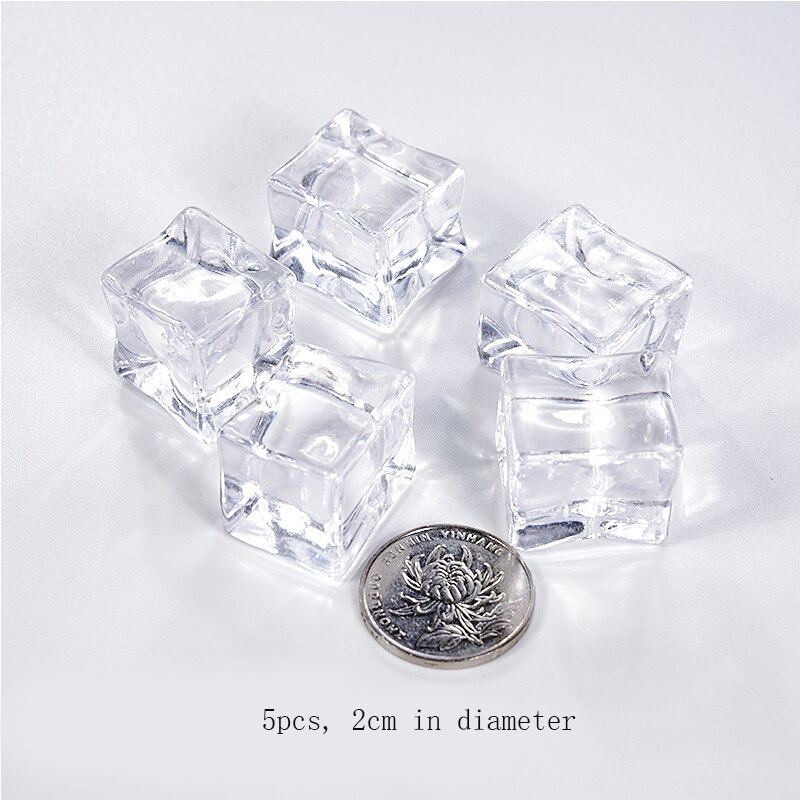 Photography Props Acrylic Simulation Ice Cube Drinks and Beverages Product Photo Decoration for The Photo Studio: B