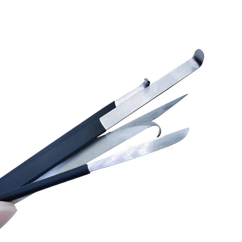 Keramik Werkzeuge Teekanne machen gebogenes Mund messer weißes Stahl messer DIY Reparatur leere Löcher und Schnitzereien Tonne Skulptur Werkzeuge