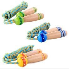 Mooie Cartoon Houten Handvat Kids Kinderen Skipping Jump Rope Sport Oefening Tool Zll